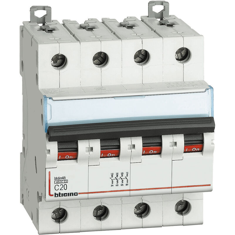 foto del prodotto bticino fa84c20 interruttore magnetotermico modulare btdin45 4p 20a curva c
