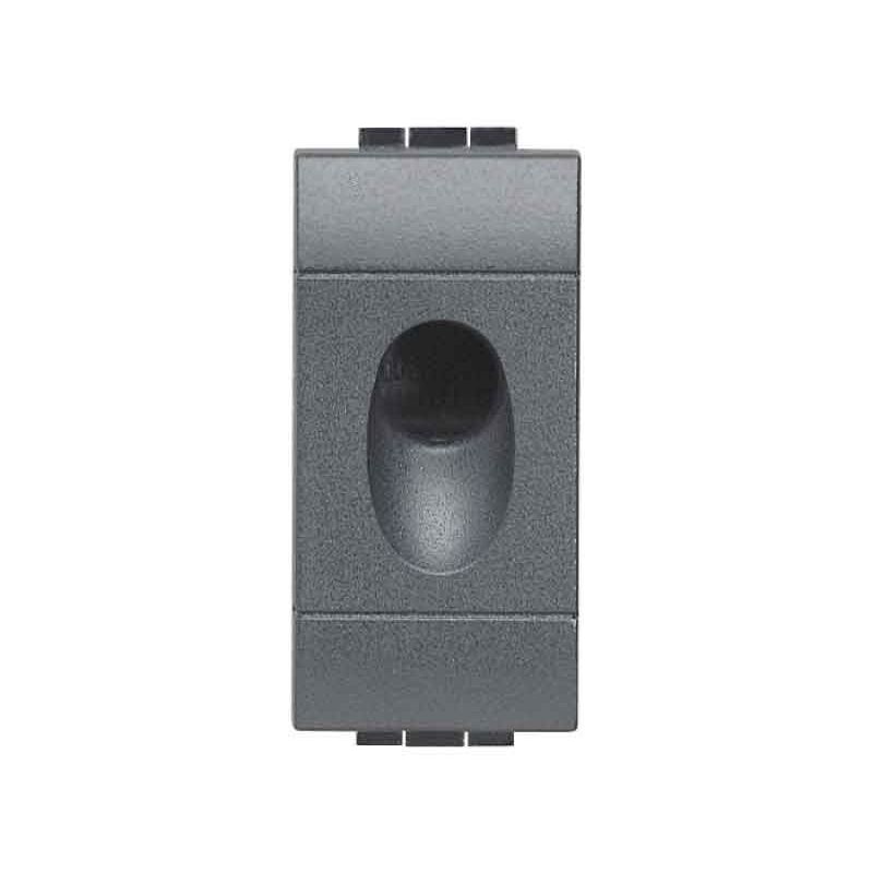foto del prodotto bticino falso polo con uscita semplice con foro 9mm antracite l4953