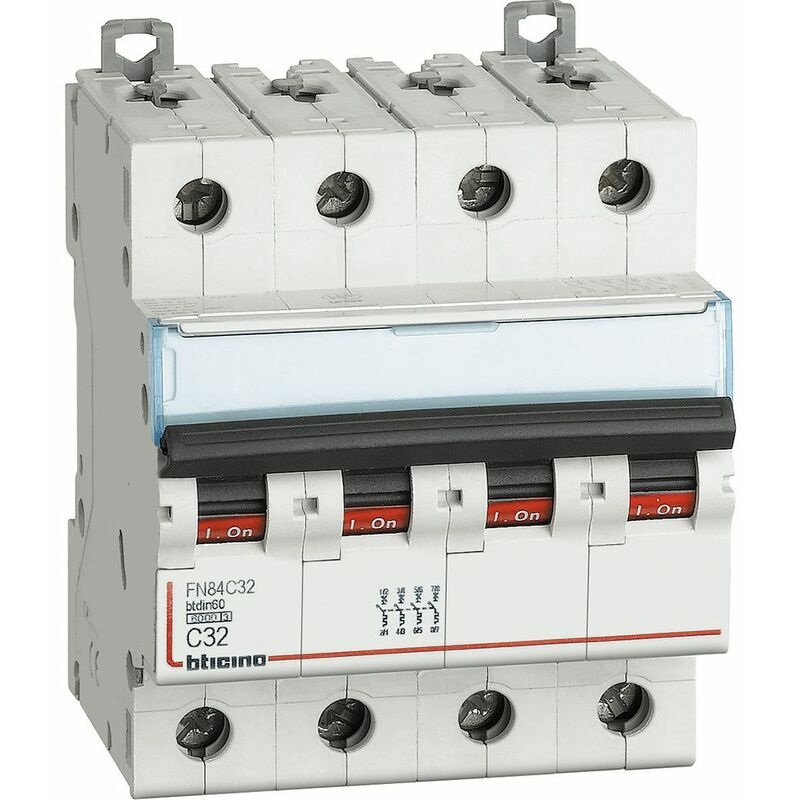 foto del prodotto bticino fn84c32 interruttore magnetotermico modulare btdin60 4p 32a curva c