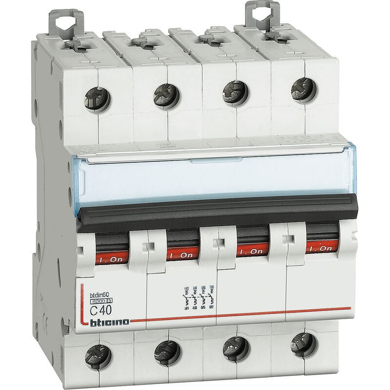 foto del prodotto bticino fn84c40 interruttore magnetotermico modulare btdin60 4p 40a curva c