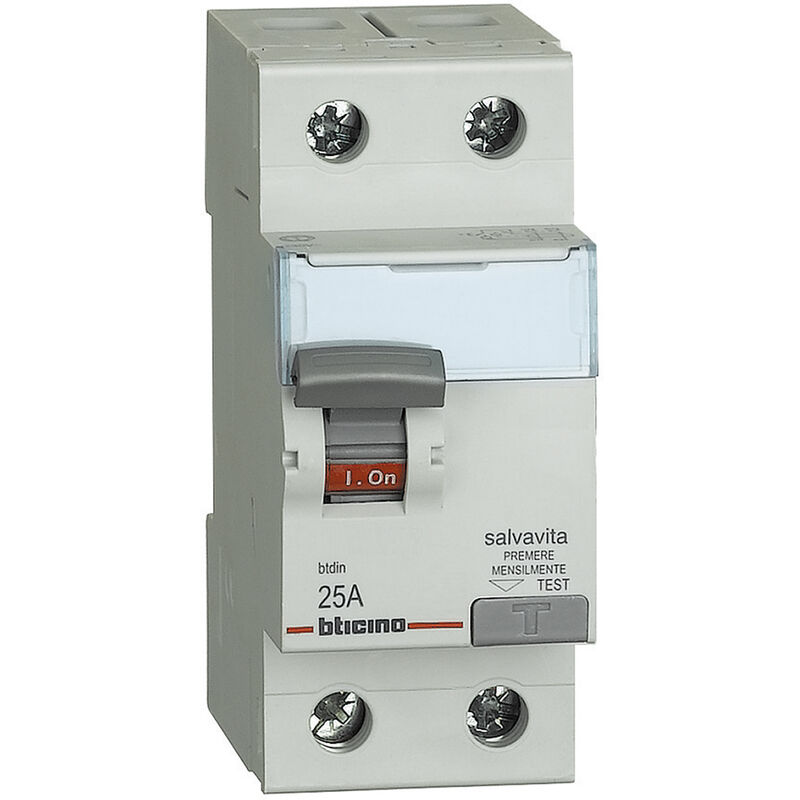 foto del prodotto bticino g724ac25 interruttore differenziale salvavita tipo ac c25 2p 0.3a