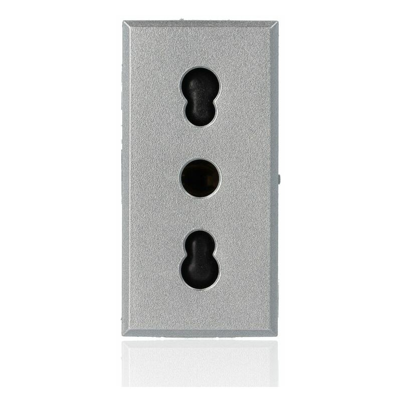 foto del prodotto bticino hc4180 presa 2p t 10 16a 250 vac bipasso interasse 19mm e 26mm alveoli schermati tech axolute