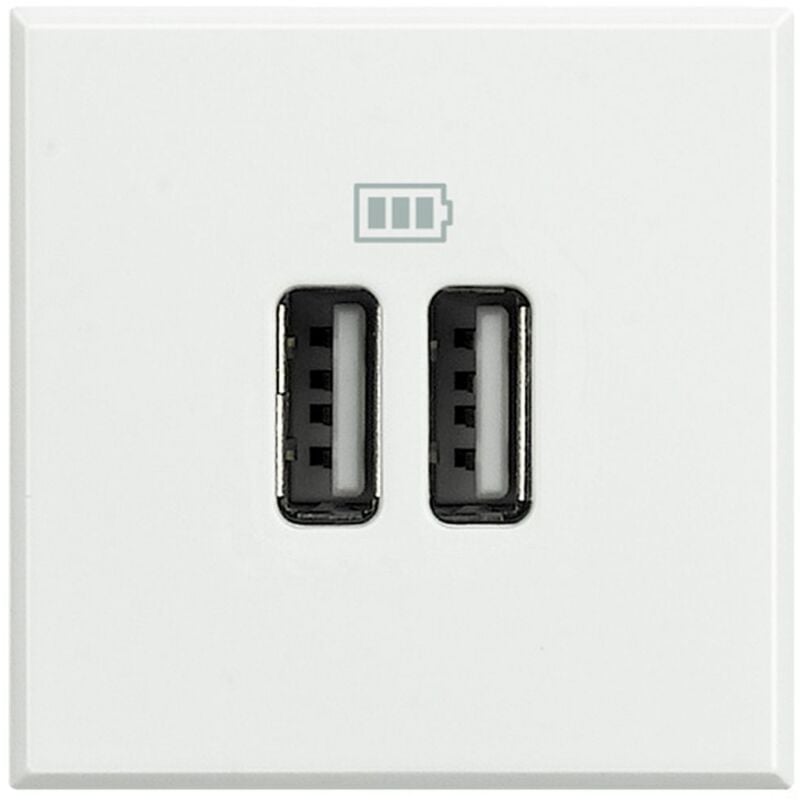 foto del prodotto bticino hd4285c2 caricatore usb 5v 2p bianco axolute
