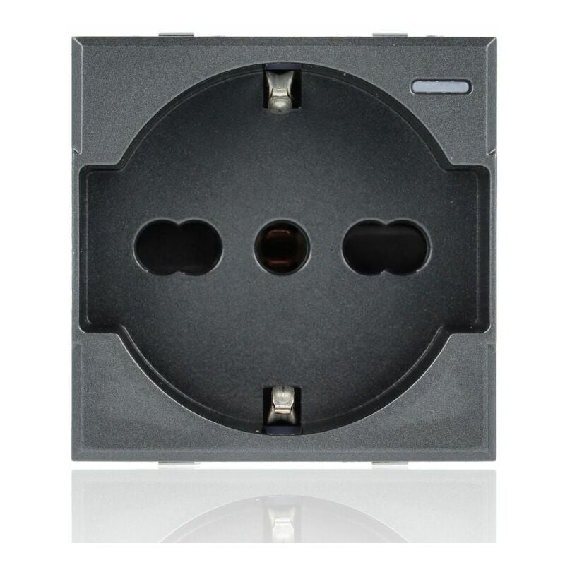 foto del prodotto bticino hs4140 16 presa standard tedesco e bipasso 10 16a 250 v ac antracite axolute