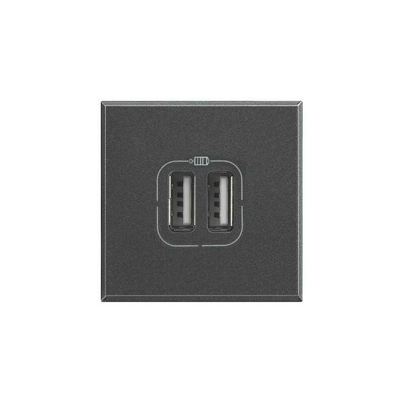 foto del prodotto bticino hs4285c2 presa connettore usb doppio colore antracite axolute