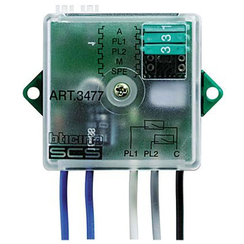 foto del prodotto bticino interfaccia di comando myhome con 2 contatti indipendenti 3477