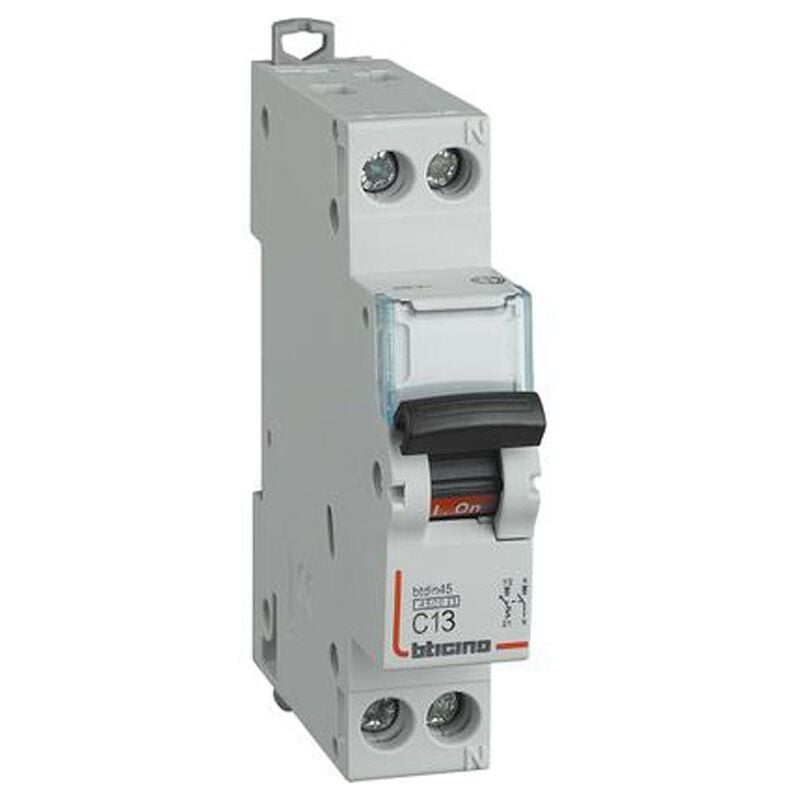 foto del prodotto bticino interruttore magnetotermico 13a 1p n 4,5 ka curva c 1m fa881c13