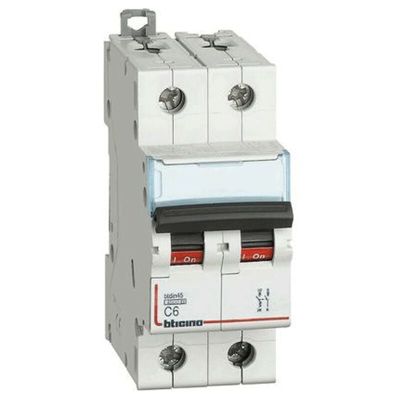 foto del prodotto bticino interruttore magnetotermico 1p n 6a 2 moduli fa81nc6