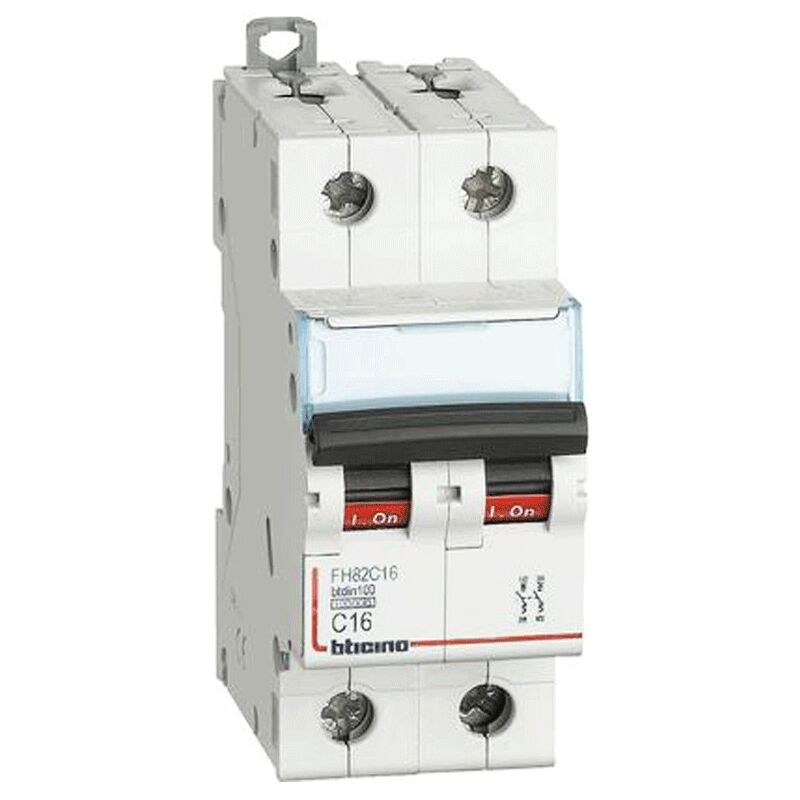 foto del prodotto bticino interruttore magnetotermico 2p 16a 10ka tipo c 2 moduli fh82c16