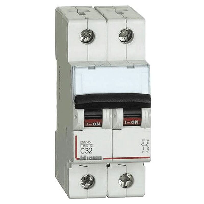 foto del prodotto bticino interruttore magnetotermico 2p 32a 4,5ka tipo c 2 moduli fa82c32