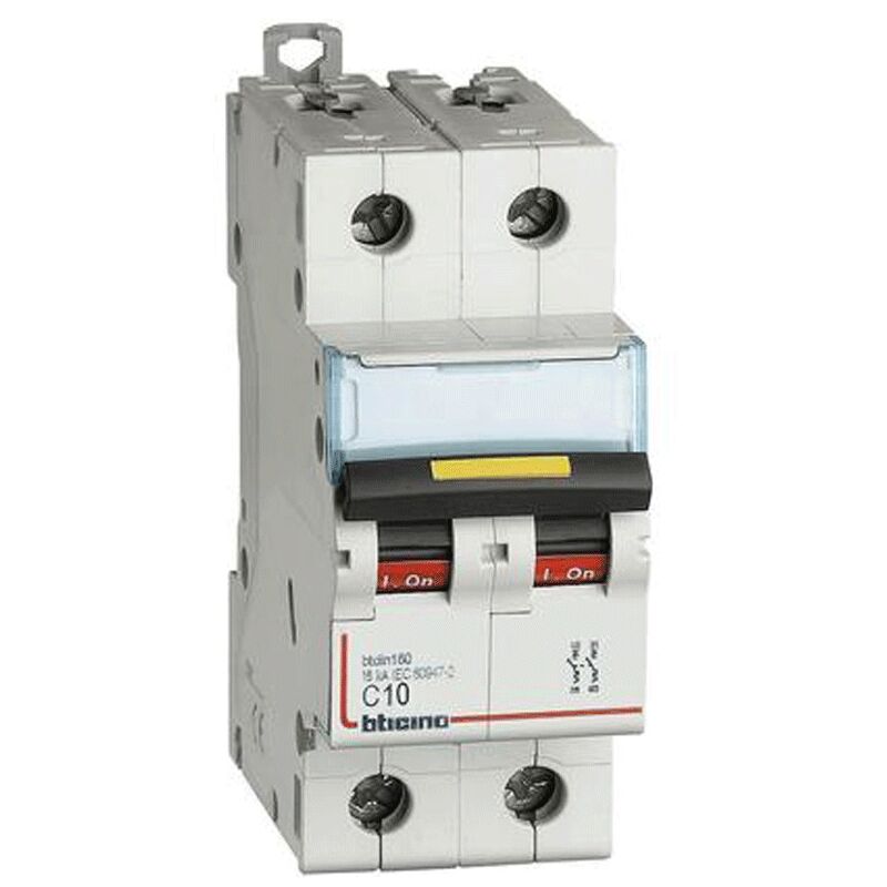 foto del prodotto bticino interruttore magnetotermico 2p c 10a 16ka 2 moduli ft82c10