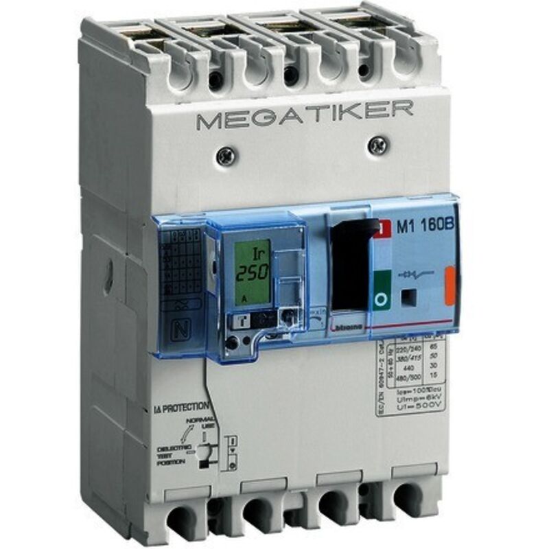 foto del prodotto bticino interruttore magnetotermico 3p n 2 160a 25ka m1 160b cod. t714b160d 