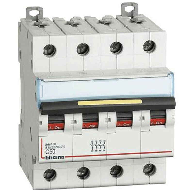 foto del prodotto bticino interruttore magnetotermico 4p c 50a 16ka 4 moduli ft84c50