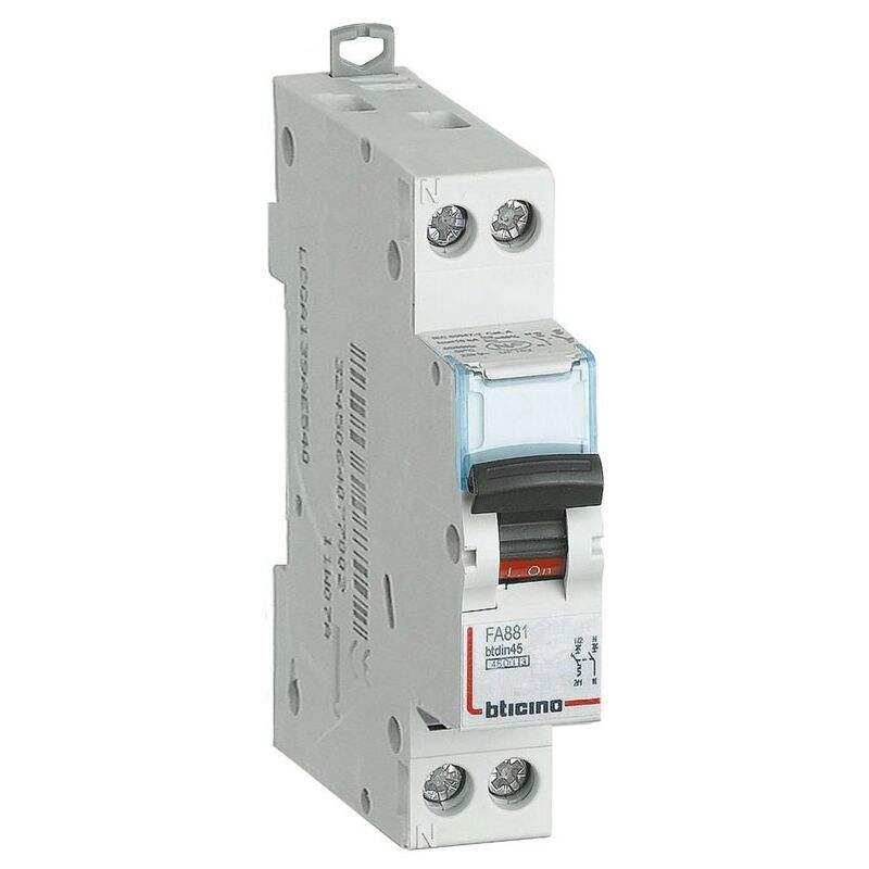 foto del prodotto bticino interruttore magnetotermico 6a 1p n 4,5 ka curva c 1m fa881c6
