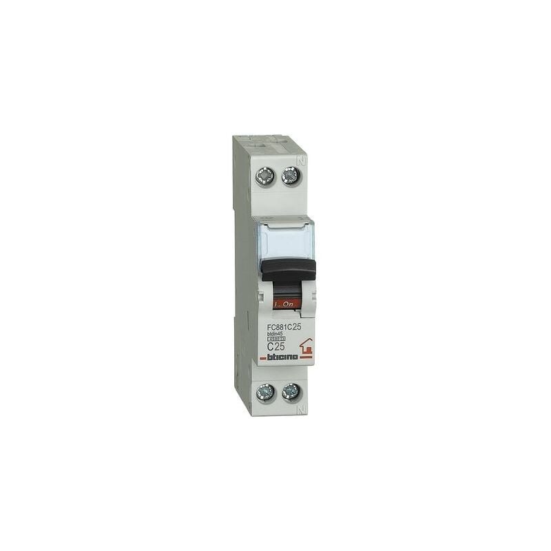 foto del prodotto bticino interruttore magnetotermico modulare btdin rs 1p n 25a