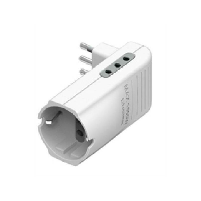 foto del prodotto bticino kit adattatore corner 2 prese 10a 1 presa p30 colore bianco s3615de