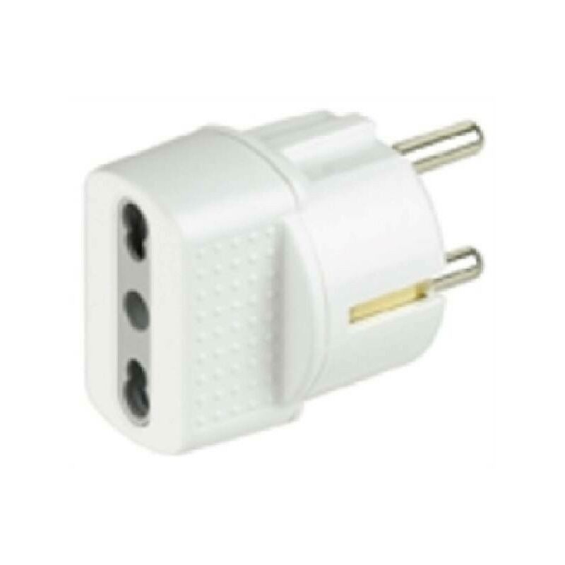 foto del prodotto bticino kit adattatore spina tedesca e presa bipasso colore bianco s3625de