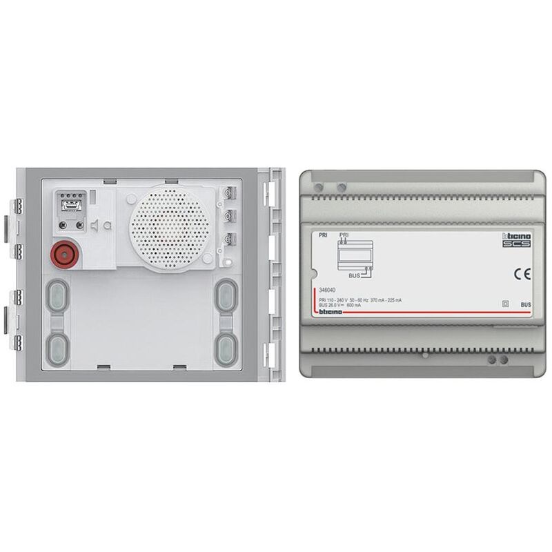 foto del prodotto bticino kit audio condominio con modulo audio sfera e alimentatore 360002