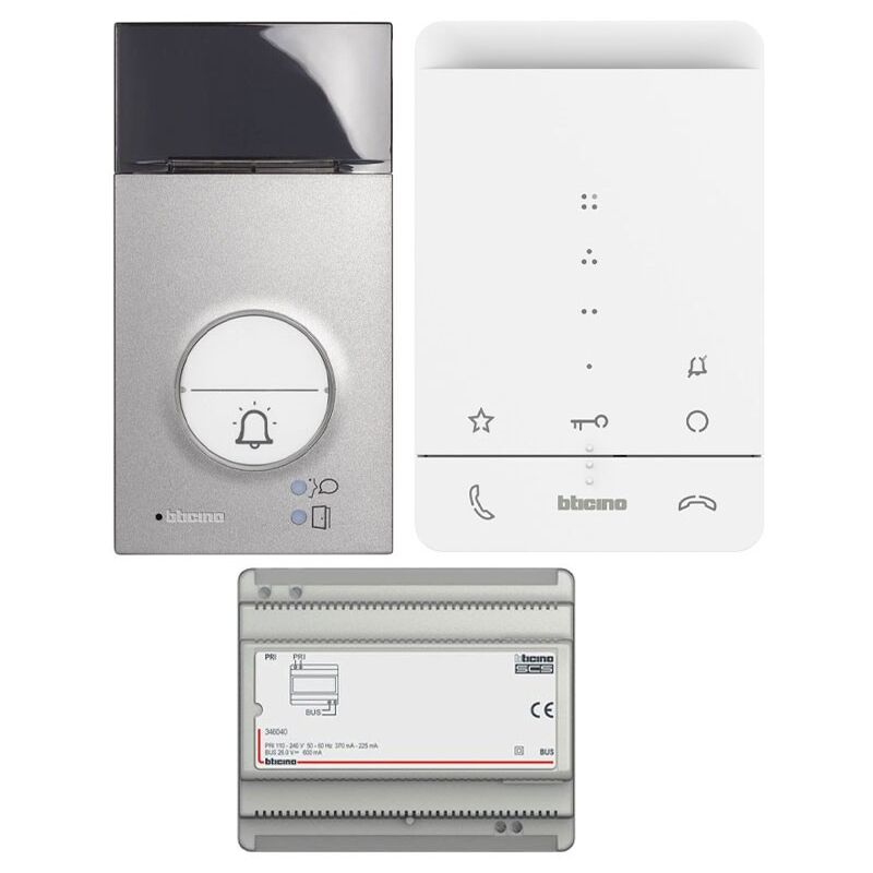 foto del prodotto bticino kit citofonico classe 100a16e 2 fili monofamiliare 364232