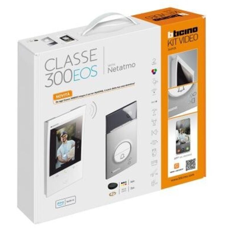 foto del prodotto bticino kit pulsantiera linea3000 e videocitofono classe 300eos cod. 363925 