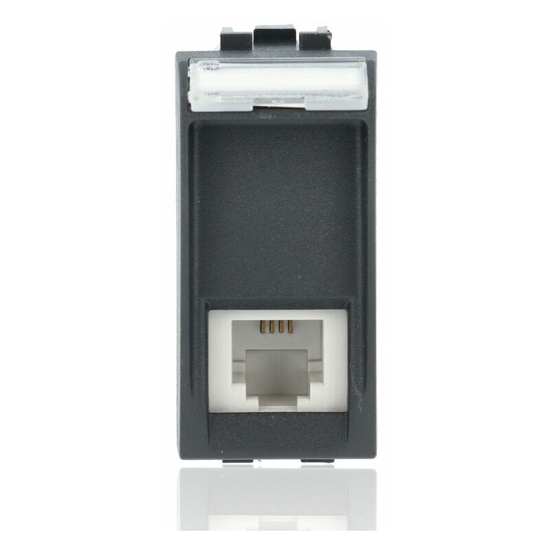 foto del prodotto bticino l4258 11n connettore rj12 k10 antracite livinglight