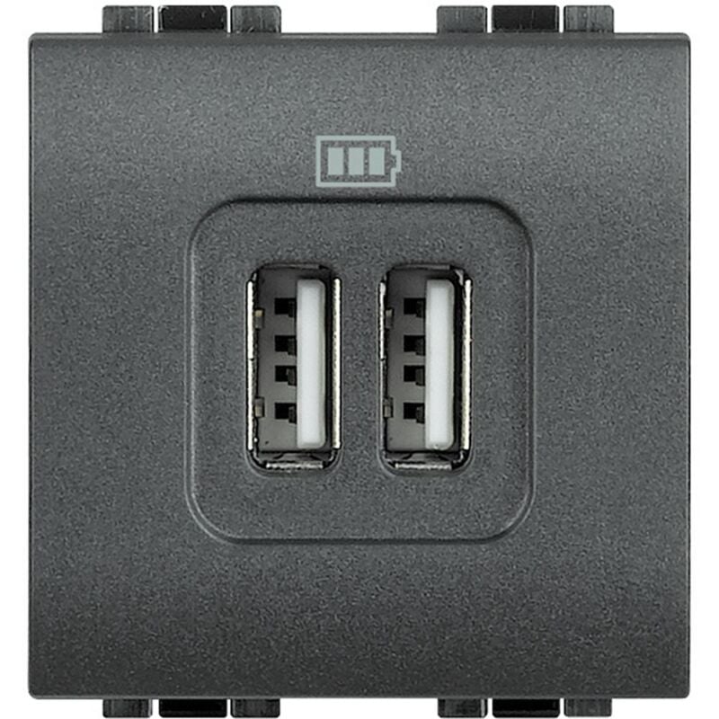 foto del prodotto bticino living international caricatore usb 2 prese 1200ma 5v l4285c2