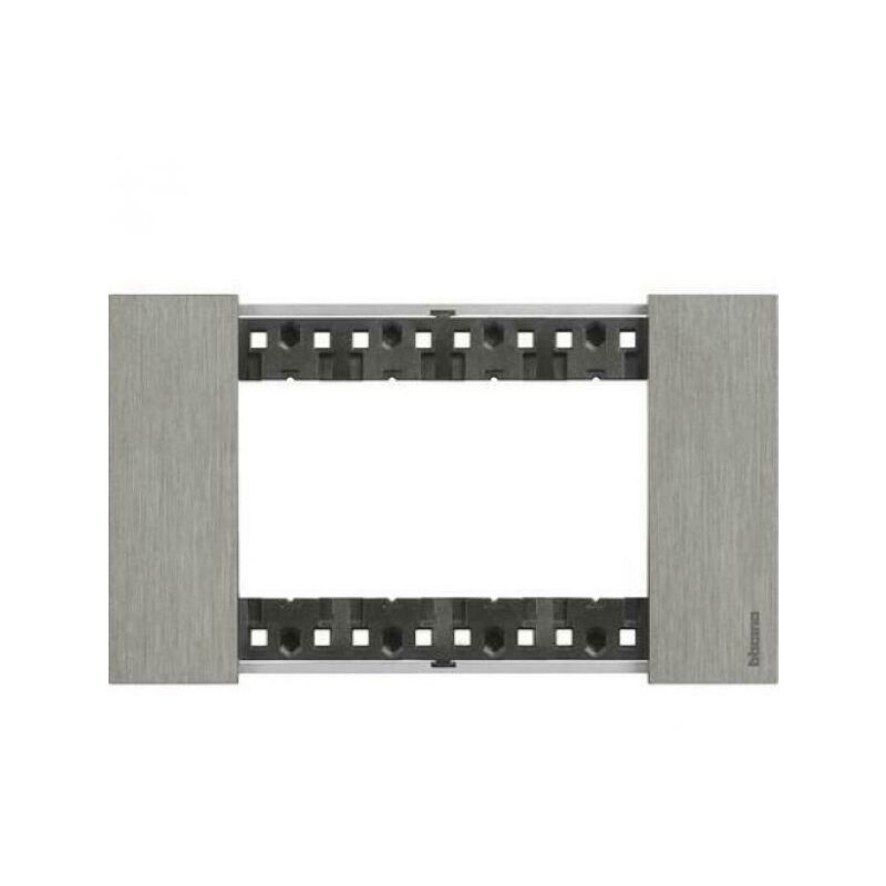 foto del prodotto bticino living now placca 4 moduli in zama colore acciaio ka4804zg