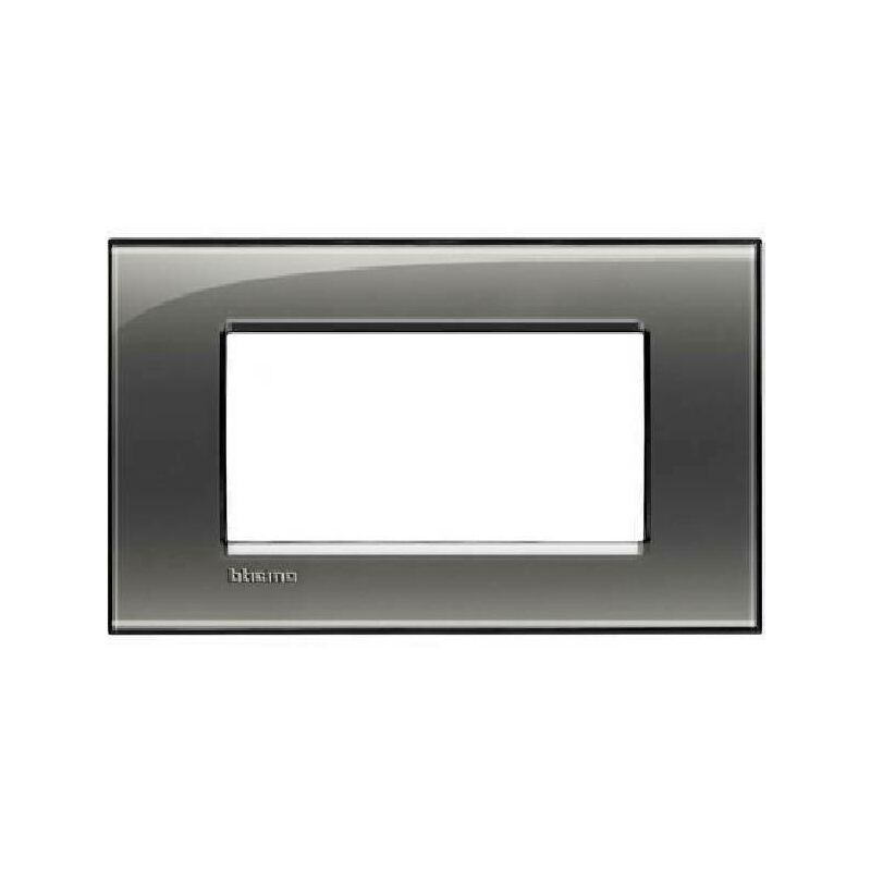 foto del prodotto bticino livinglight placca 4 moduli colore fumo di londra lna4804kf