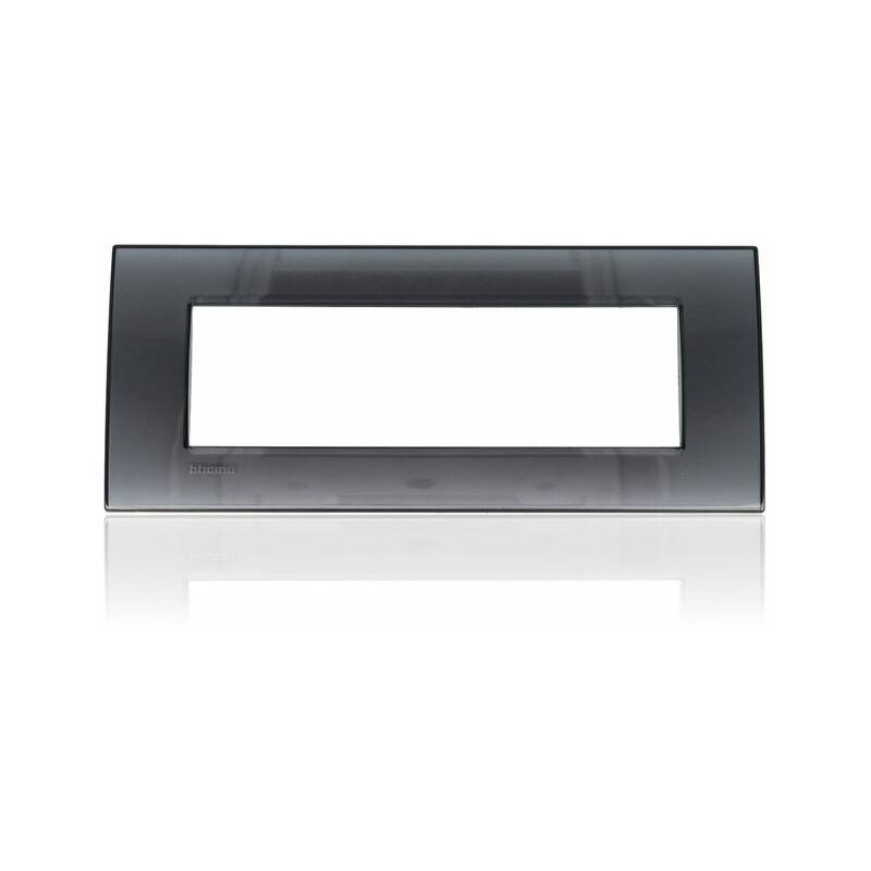 foto del prodotto bticino livinglight placca 7 moduli colore fumo di londra lna4807kf