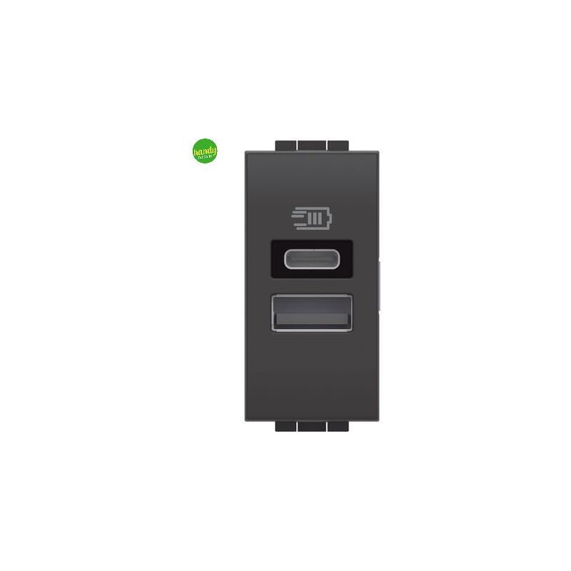 foto del prodotto bticino ll usb charger tipo a c antracite