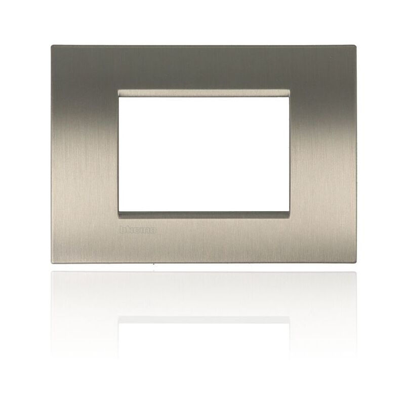 foto del prodotto bticino lna4803acs placca 3p acciaio spazzolato