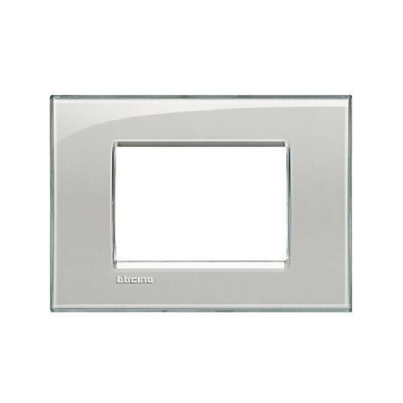 foto del prodotto bticino lna4803kg placca quadra 3 moduli grigio ghiaccio livinglight