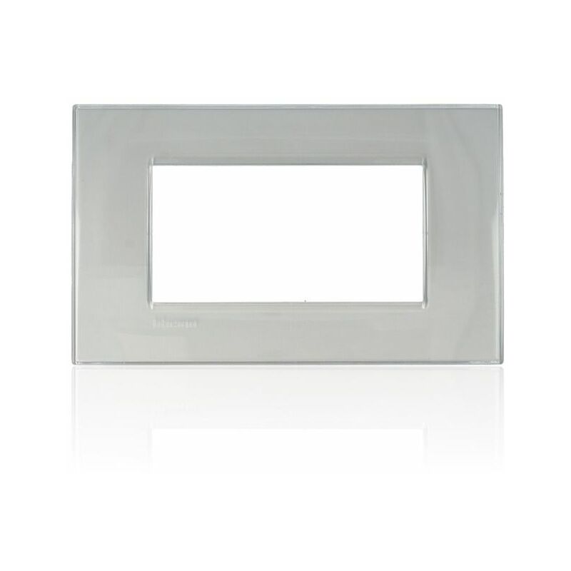 foto del prodotto bticino lna4804kg placca quadra 4 moduli grigio ghiaccio livinglight