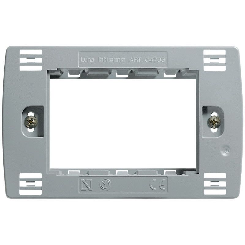 foto del prodotto bticino luna supporto 3 moduli c4703