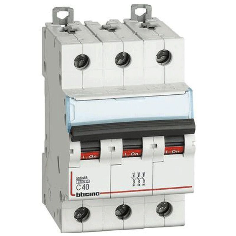 foto del prodotto bticino magnetotermico 3 poli 40a curva c 4,5ka fa83c40