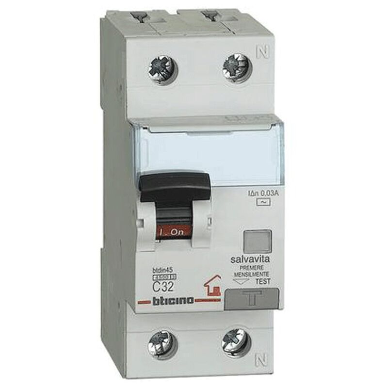 foto del prodotto bticino magnetotermico differenziale 32a 1p n 4,5ka gc8813ac32