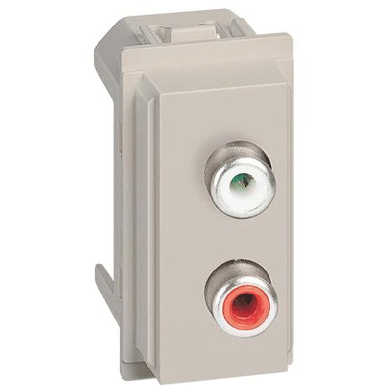 foto del prodotto bticino modulo doppio rca living now sabbia km4269r