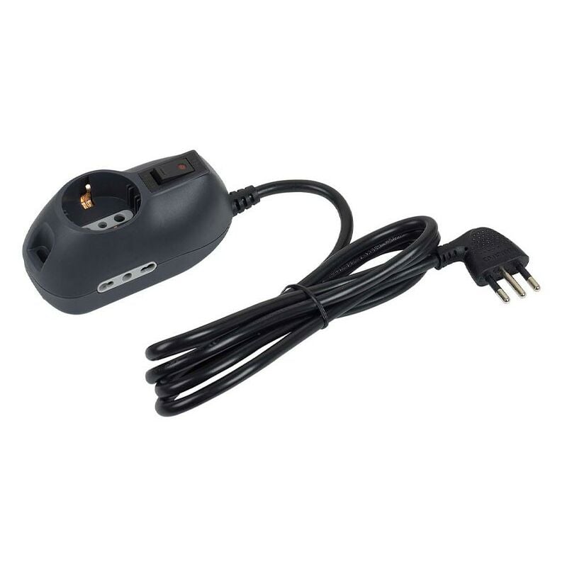 immagine 0 del prodotto bticino multipresa con 3 prese tedesca e due prese bipasso 10 16a interruttore antracite 3693gb