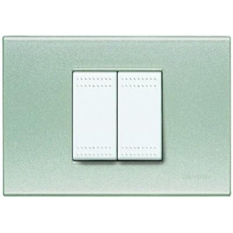 foto del prodotto bticino placca 2 moduli grigio perla n4819yn