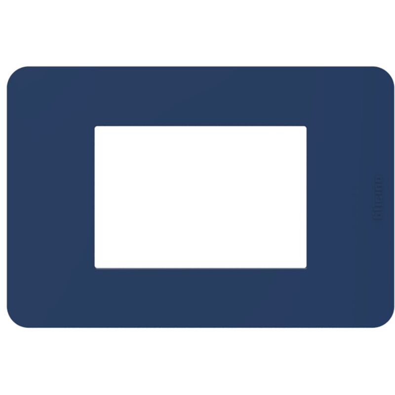foto del prodotto bticino placca 3 moduli blue tecnopolimero serie matixgo ja4803tb