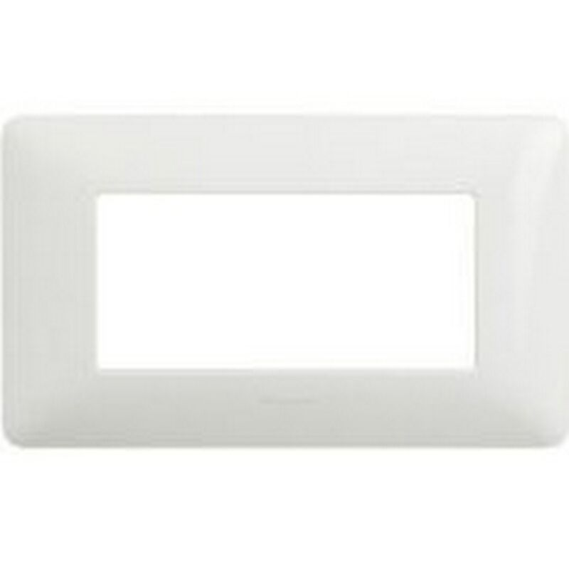 foto del prodotto bticino placca 4 moduli matix, in tecnopolimero, bianco