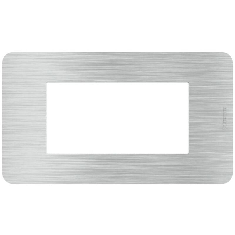 foto del prodotto bticino placca 4p aluminum matixgo cod. ja4804ea 