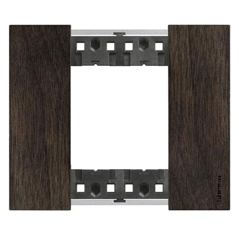 foto del prodotto bticino placca living now 2 moduli colore legno noce ka4802lg