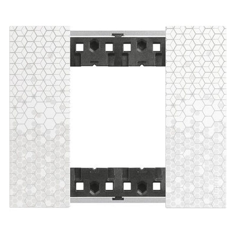 foto del prodotto bticino placca living now 2 moduli colore pixel ka4802mw