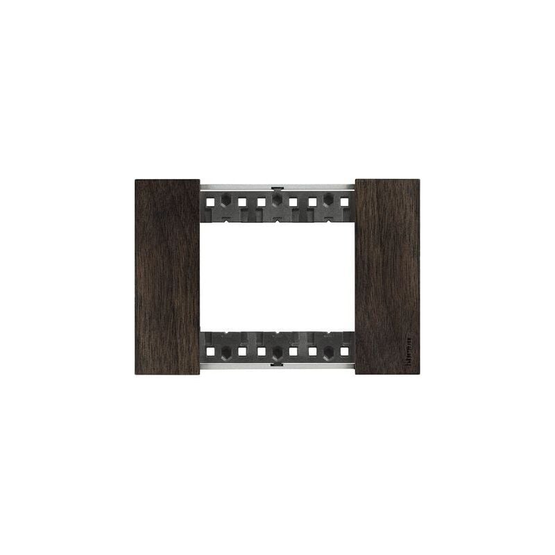 foto del prodotto bticino placca living now 3 moduli noce