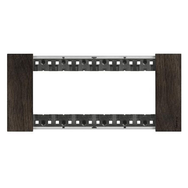 foto del prodotto bticino placca living now 6 moduli colore legno noce ka4806lg