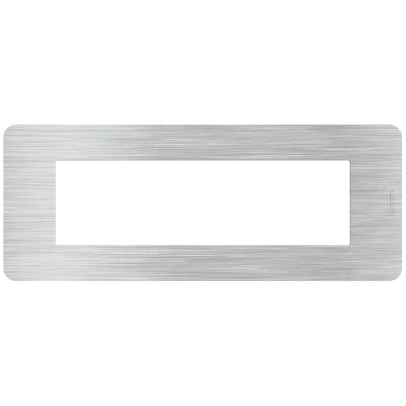 foto del prodotto bticino placca matixgo 7 moduli aluminium ja4807ea