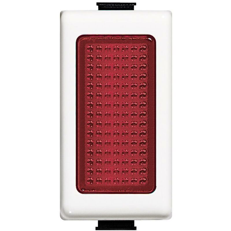 foto del prodotto bticino portalampada colore bianco con diffusore luce rossa matix am5060r, per segnale assistenza bagno.