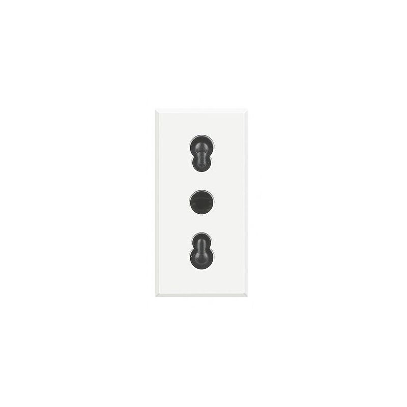 foto del prodotto bticino presa 2p t 10 16a 250vac bipasso axolute bianco