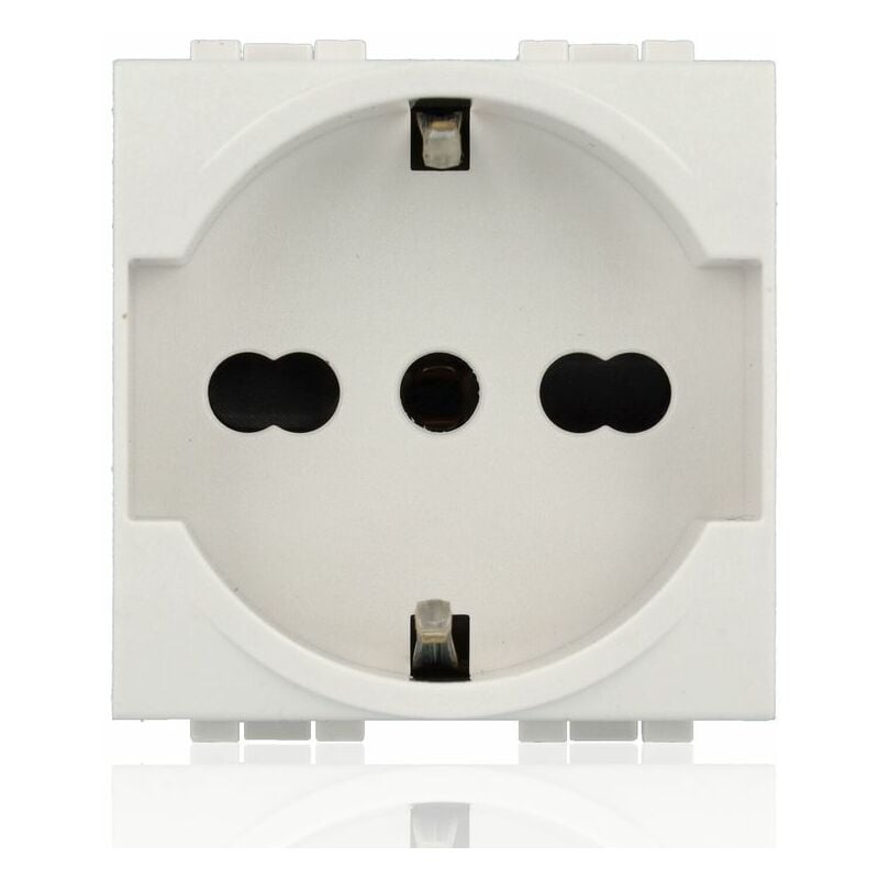 foto del prodotto bticino presa 2p t 16a 250vac standard tedesco bianco n4140 16